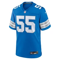 Maillot de match Nike Derrick Barnes bleu pour homme des Lions Détroit