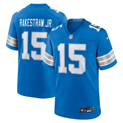 Men's Nike Ennis Rakestraw Jr.  Blue Detroit Lions Team Game Jersey