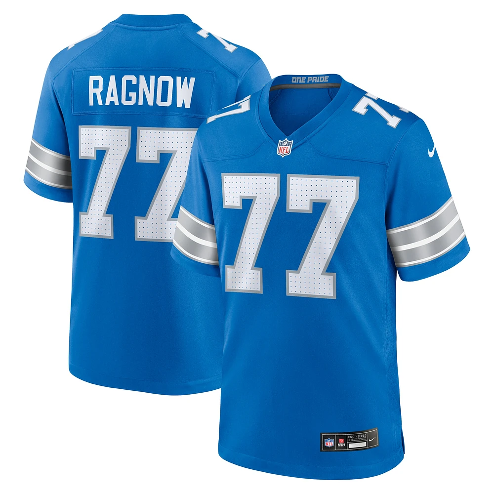 Maillot de match Nike Frank Ragnow bleu Detroit Lions pour homme