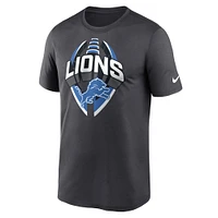 T-shirt Nike gris Detroit Lions Legend Icon Performance pour homme