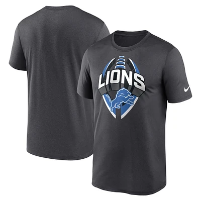 T-shirt Nike gris Detroit Lions Legend Icon Performance pour homme