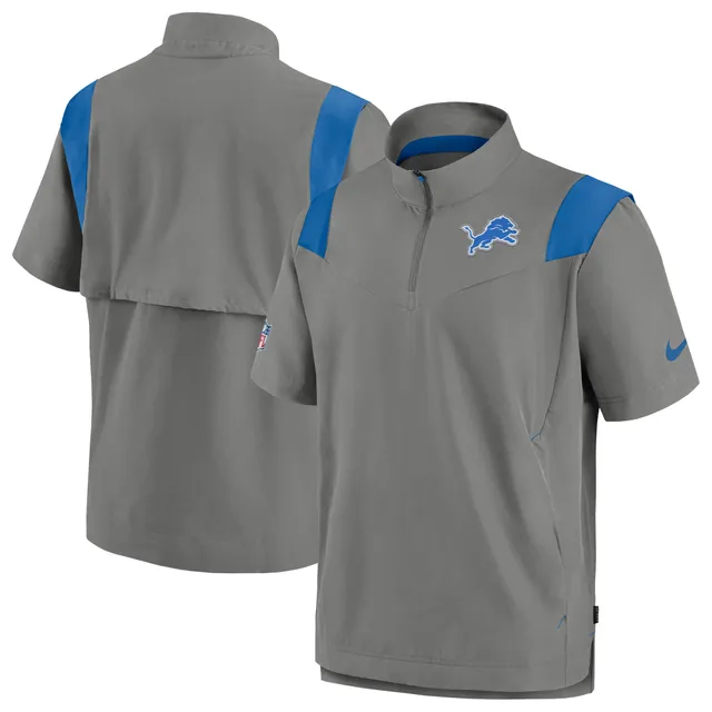 Men's Nike Blue Detroit Lions Sideline Club Performance Full-Zip