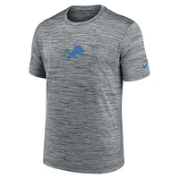 T-shirt Nike gris Detroit Lions Sideline Velocity Performance pour homme
