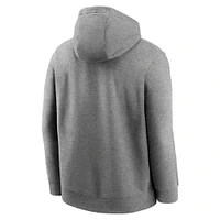 Sweat à capuche Nike gris chiné Detroit Lions 90e saison Club Fleece pour homme