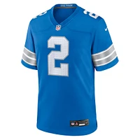 Maillot de match Nike Hendon Hooker bleu pour homme des Detroit Lions