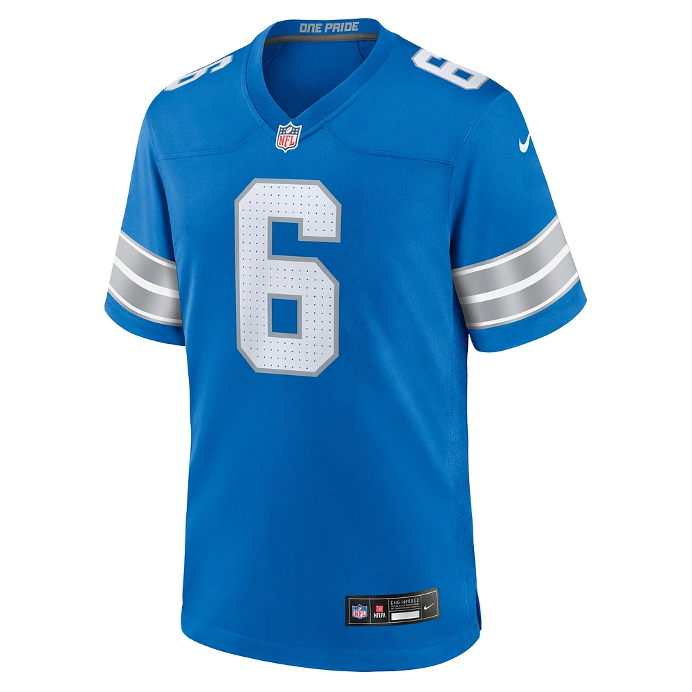 Maillot de match Nike Ifeatu Melifonwu bleu pour homme des Detroit Lions