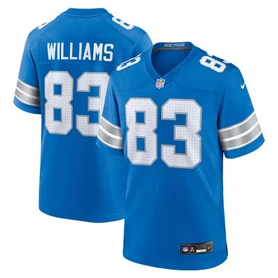 Maillot de match Nike Isaiah Williams des Detroit Lions pour homme, bleu, bleu