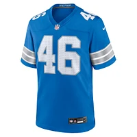 Men's Nike Jack Campbell Blue Detroit Lions Game Jersey