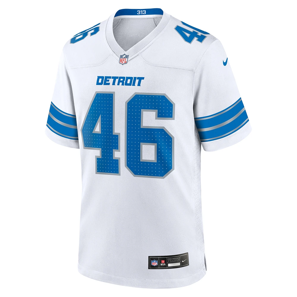 Men's Nike Jack Campbell  White Detroit Lions Game Jersey