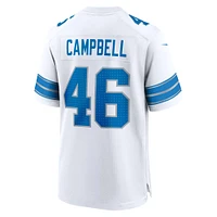 Maillot de match blanc Nike Jack Campbell des Lions Détroit pour homme