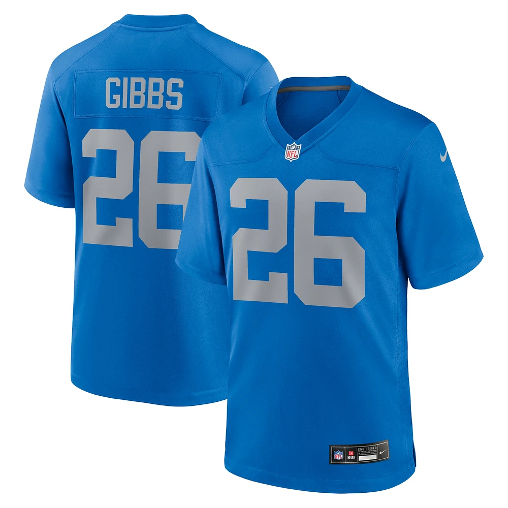 Men's Nike Jahmyr Gibbs  Blue Detroit Lions Alternate Game Jersey