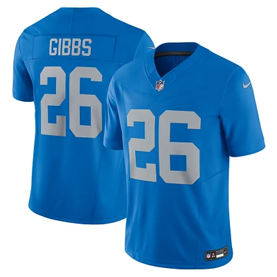 Nike Jahmyr Gibbs pour homme Bleu Detroit Lions Vapor F.U.S.E. Maillot limité alternatif