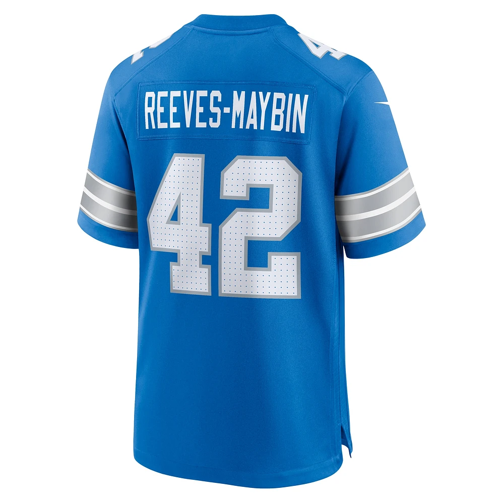 Maillot de match Nike Jalen Reeves-Maybin bleu pour homme des Detroit Lions