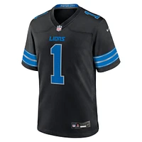Men's Nike Jameson Williams Black Detroit Lions 2nd Alternate Game Player Jersey