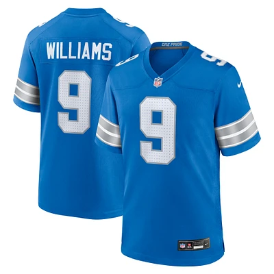 Maillot de match Nike Jameson Williams des Detroit Lions pour homme, bleu, bleu