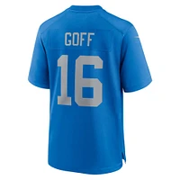 Maillot de match alternatif Nike Jared Goff bleu des Lions Detroit pour homme