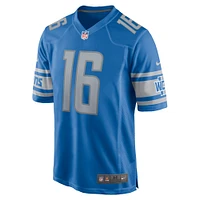 Men's Nike Jared Goff Blue Detroit Lions Game Jersey