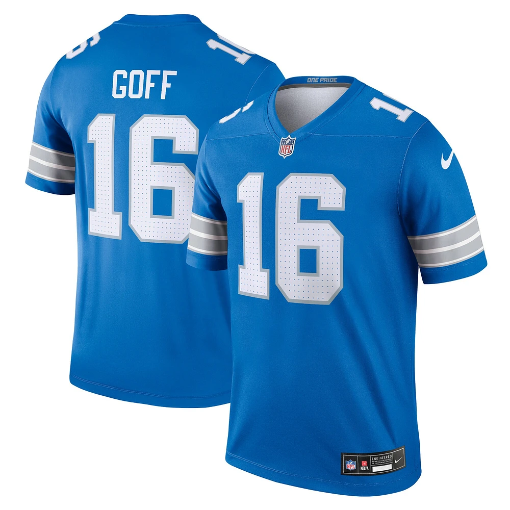 Men's Nike Jared Goff Blue Detroit Lions Team Legend Jersey