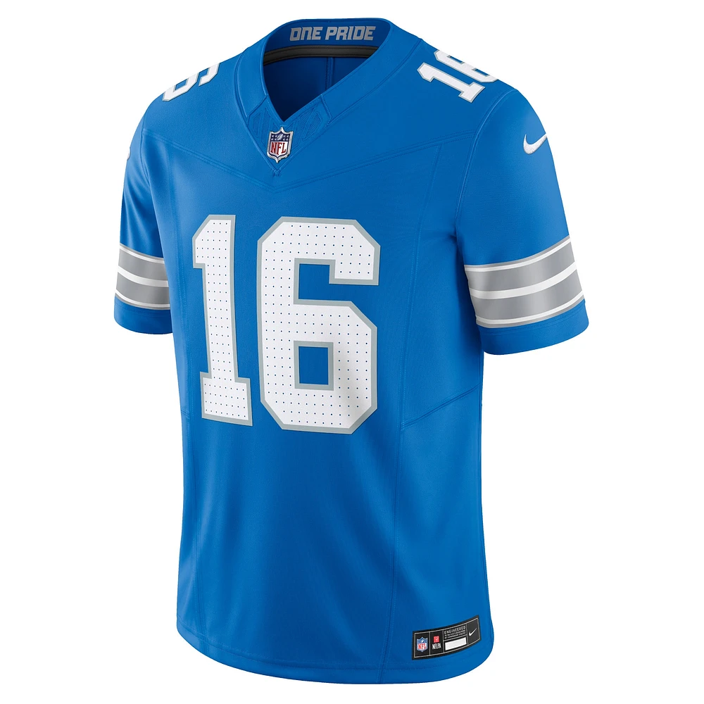 Nike Jared Goff pour homme Bleu Detroit Lions Vapor F.U.S.E. Maillot limité