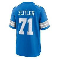 Men's Nike Kevin Zeitler  Blue Detroit Lions Game Jersey