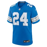 Men's Nike Loren Strickland  Blue Detroit Lions Team Game Jersey