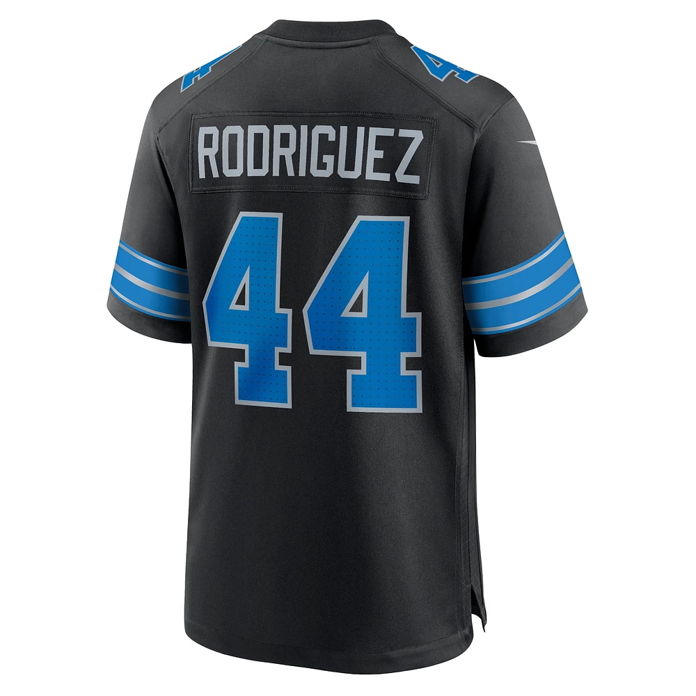 Maillot Nike Malcolm Rodriguez pour homme, noir, 2e match alternatif des Detroit Lions