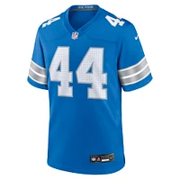 Maillot de match Nike Malcolm Rodriguez pour hommes, bleu, Detroit Lions