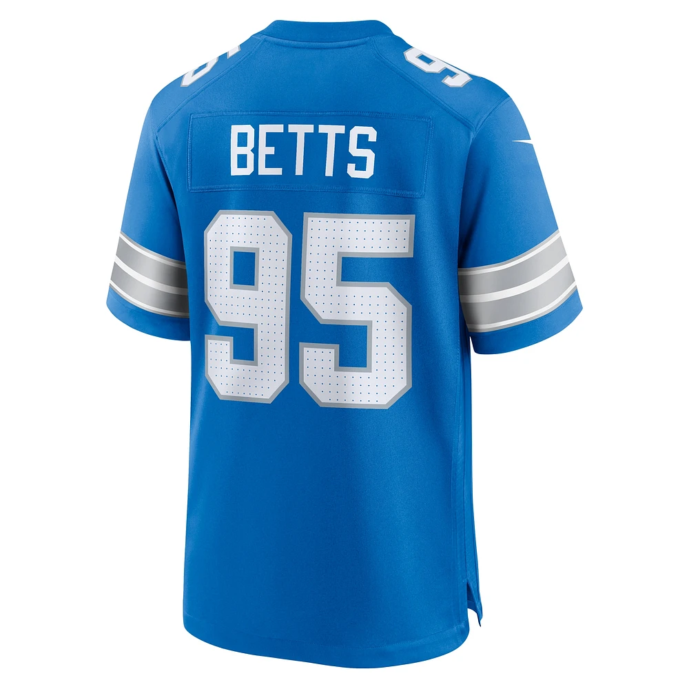 Maillot de match Nike Mathieu Betts pour hommes, bleu, Detroit Lions