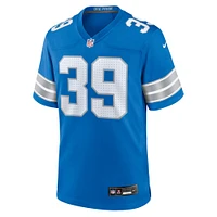 Men's Nike Morice Norris  Blue Detroit Lions Game Jersey