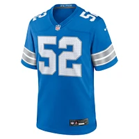 Maillot de match Nike Netane Muti pour hommes, bleu, Detroit Lions