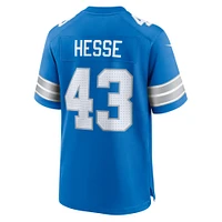 Maillot de match Nike Parker Hesse bleu Detroit Lions pour homme