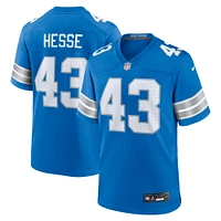 Maillot de match Nike Parker Hesse bleu Detroit Lions pour homme