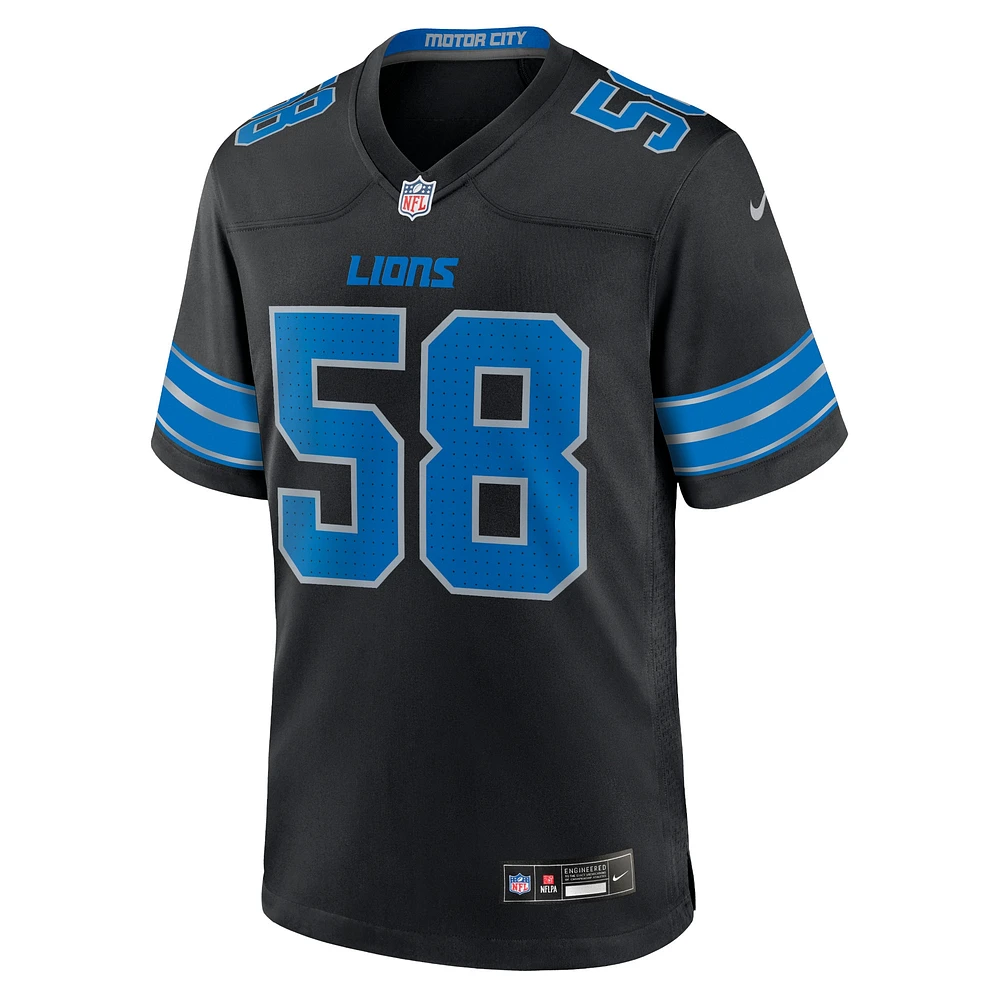 Men's Nike Penei Sewell Black Detroit Lions 2nd Alternate Game Jersey