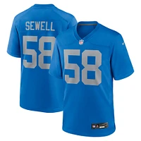 Men's Nike Penei Sewell  Blue Detroit Lions Alternate Game Jersey