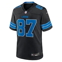 Maillot Nike Sam LaPorta pour homme, deuxième match alternatif des Detroit Lions, noir