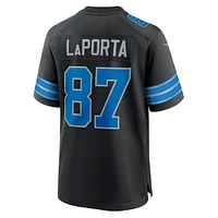 Men's Nike Sam LaPorta Black Detroit Lions 2nd Alternate Game Jersey