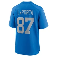 Maillot de match alternatif Nike Sam LaPorta bleu Detroit Lions pour homme