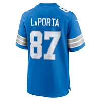 Men's Nike Sam LaPorta Blue Detroit Lions Game Jersey