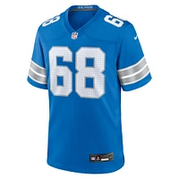 Maillot de match Nike Taylor Decker bleu Detroit Lions pour homme