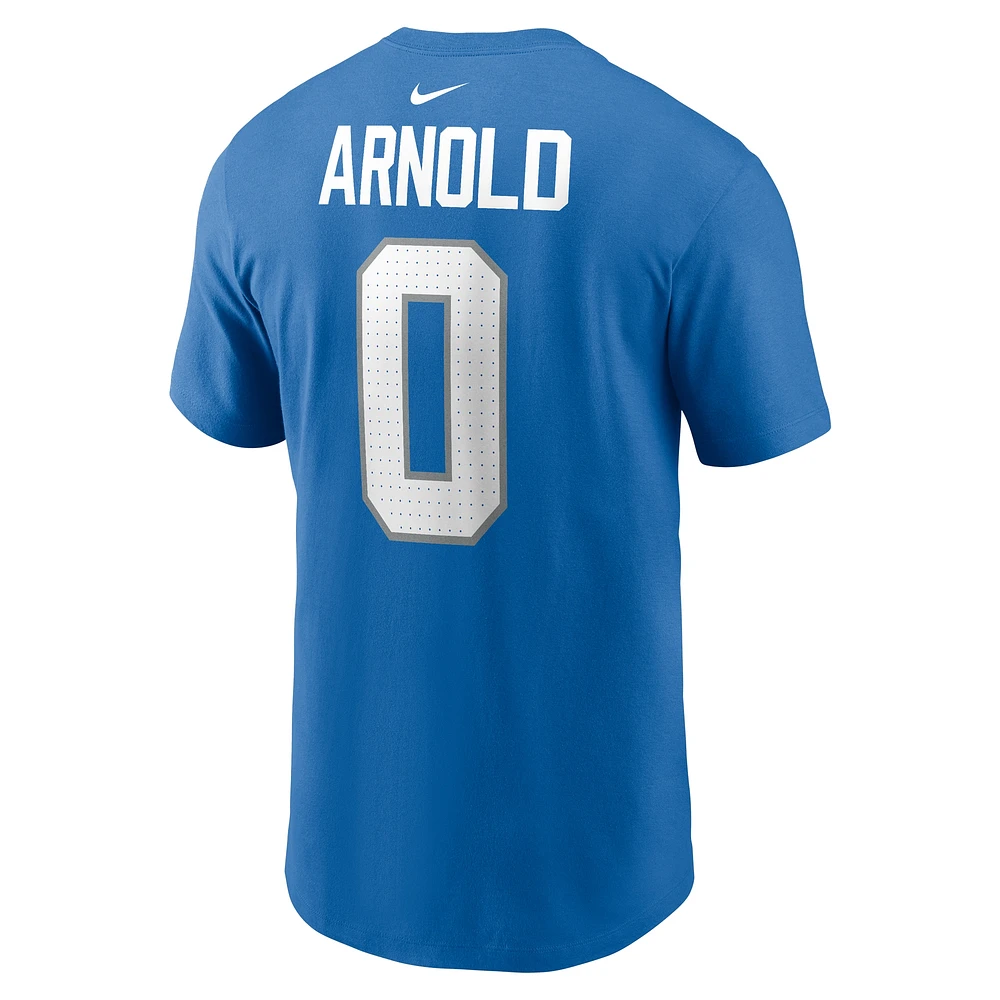 Men's Nike Terrion Arnold Blue Detroit Lions  Name & Number T-Shirt