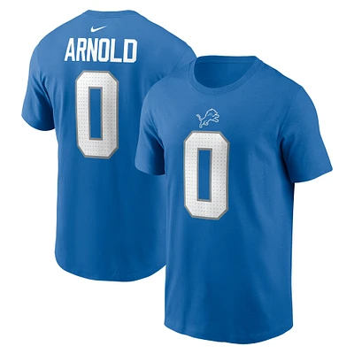 Men's Nike Terrion Arnold Blue Detroit Lions  Name & Number T-Shirt