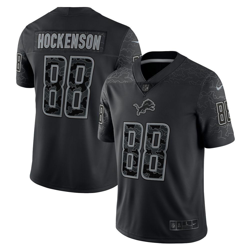 Men's Nike T.J. Hockenson White Detroit Lions Game Jersey