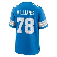 Men's Nike Tyleik Williams Blue Detroit Lions 2025 NFL Draft First Round Pick Game Jersey