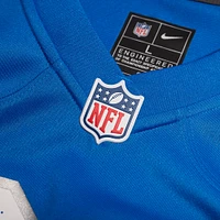 Men's Nike Tyleik Williams Blue Detroit Lions 2025 NFL Draft First Round Pick Game Jersey