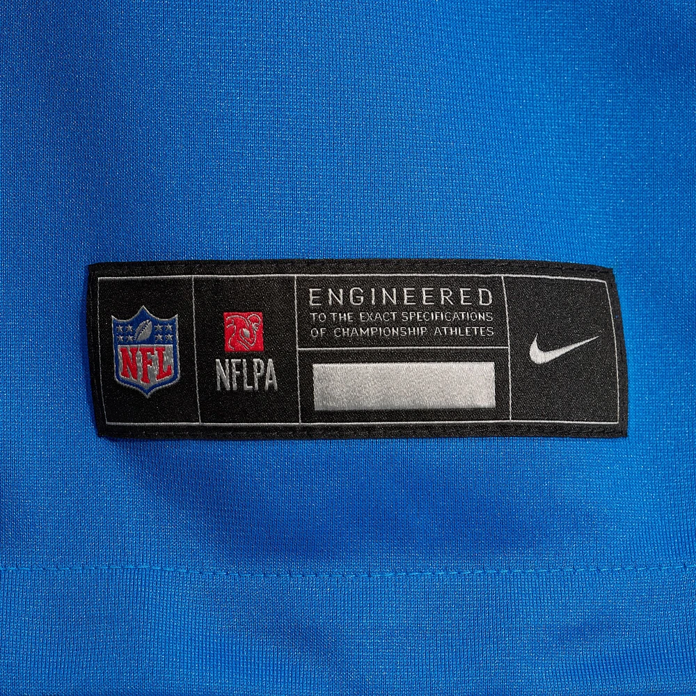 Men's Nike Tyleik Williams Blue Detroit Lions 2025 NFL Draft First Round Pick Game Jersey