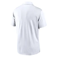 Polo de performance Nike blanc avec logo la franchise des Detroit Lions pour hommes