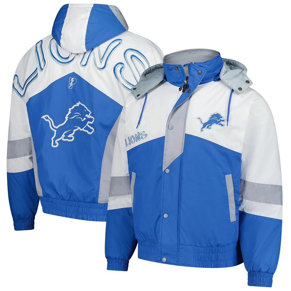 Veste à capuche zippée et raglan pour homme Pro Player Blue Detroit Lions