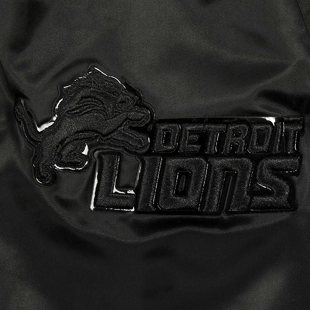 Men's Pro Standard Aidan Hutchinson Black Detroit Lions Player Full-Snap Jacket