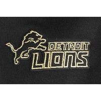 Men's Pro Standard Black Detroit Lions Classic Chenille Pullover Hoodie