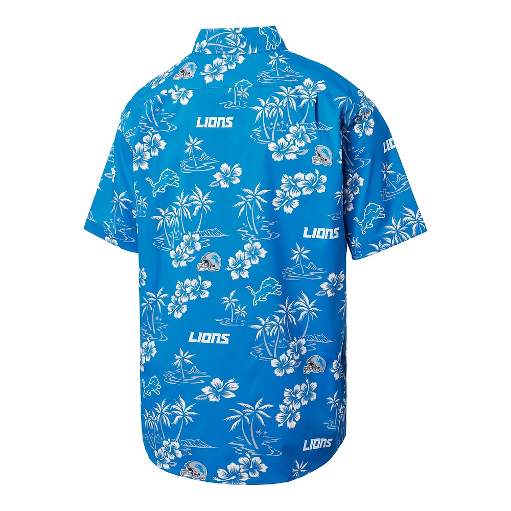 Men's Reyn Spooner Blue Detroit Lions Kekai Button-Up Shirt